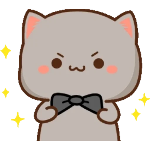 kawaii, cute cats, cute kawaii drawings, mochi mochi peach cat
