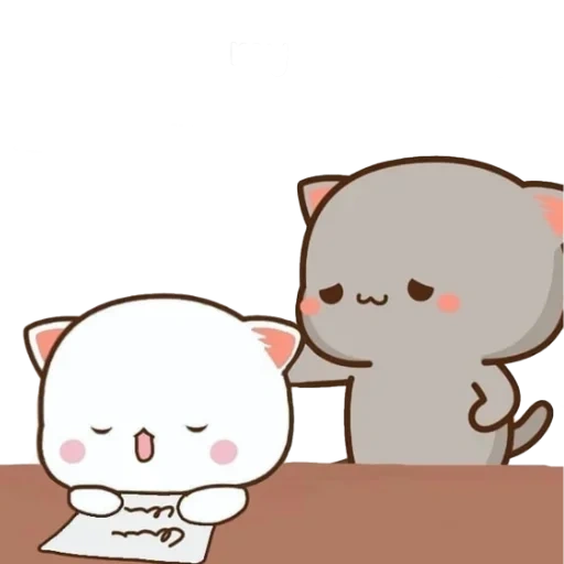 mochi cat goma, kawaii cats, cute kawaii drawings, lovely kawaii cats, drawings of cute cats