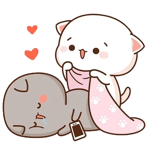 cute drawings, kitty chibi kawaii, cute kawaii drawings, lovely kawaii cats, kawaii cats love