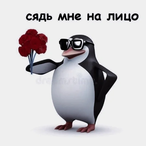 meme del pinguino, pinguino di fiori, meme di fiori di pinguino, telefono meme pinguino, seduto sulla mia faccia meme pinguino