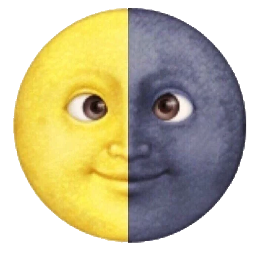 le visage de la lune, lune emoji, la lune noire, emoji de lune noire, emoji de lune noire