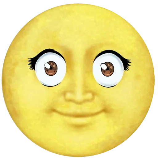 emoji, lunar surface, moon smiling face, expression moon, emoji