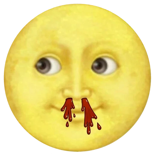 senyum bulan, wajah emoji, emoji luna, smileik moon, moon yellow emoji