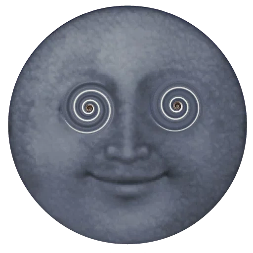 la luna, meme luna, emoticon luna, luna sorridente, emoticon luna nera