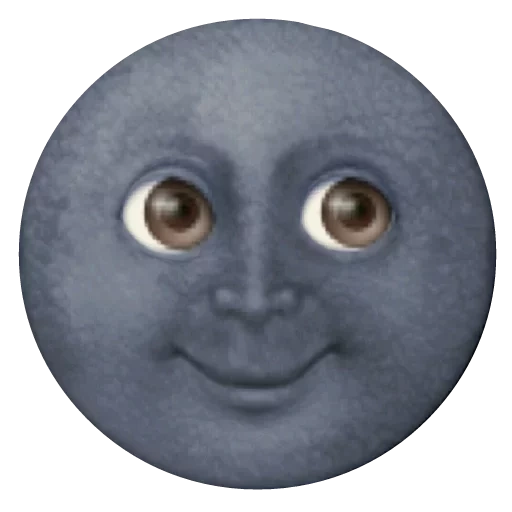 lune, emoji luna, la lune noire, smilik moon face, emoji de lune noire