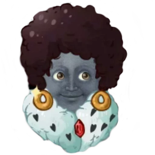 animation, koko kay, expression pack black, african american emoji, a chubby girl with curly hair