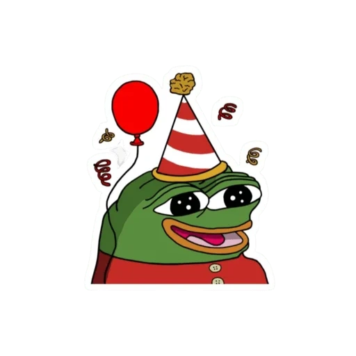 pepe, piada, cartão de felicitações, frog pepe birthday