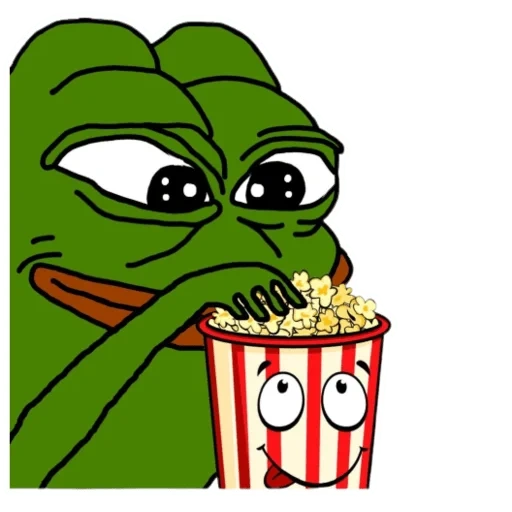 pepe toad, pepe's frog, popcorn, pepe's frog, pepe's popcorn