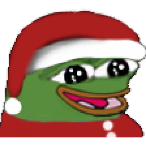 pepe happy, новогодние смайлы pepe