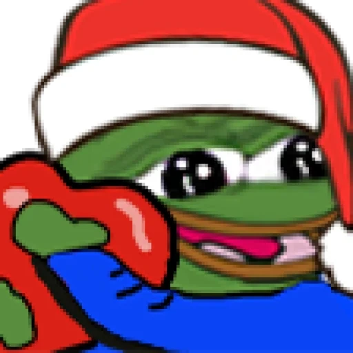 emote, peepo christmas, new year peepo, pepe smiling face new year, pepe new year expression pack