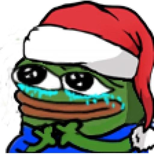pepe santa claus, pepe new year, pepe smiley new year, pepe new year emoticon pack