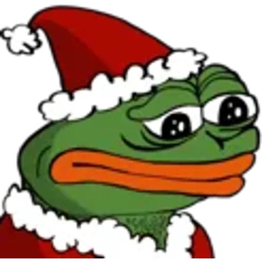 emote, sadge pepe, pepe santa claus, orphicbunny, sadge happy