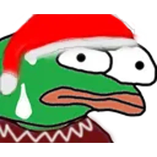 ragazzo, pepe frog, pepe felice, pepe babbo natale, sorrisi di capodanno pepe