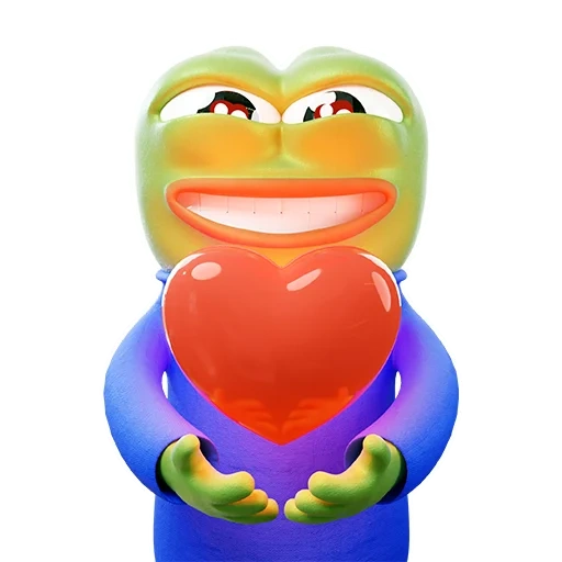 spielzeug, der frosch, pepe green, the frog heart, pepe frosch
