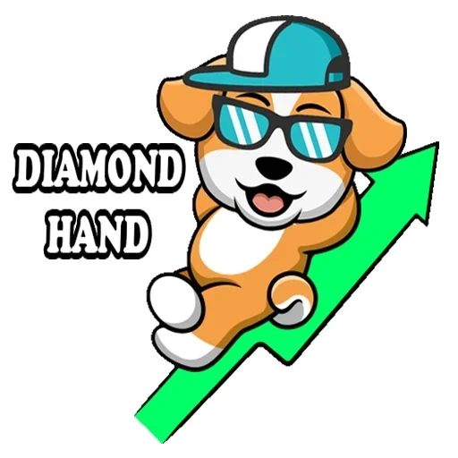 coin, chiens, charmant chien, diamond hands, mascotte de chien