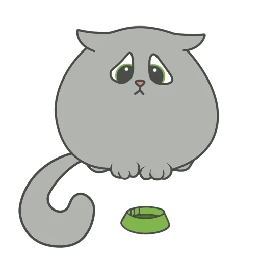 bello, gatti, pelmet, kitty pushin, cartone animato di gatto grigio