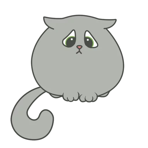 mignon, permesh, chat gris, chat de poussin, cartoon de chat gris