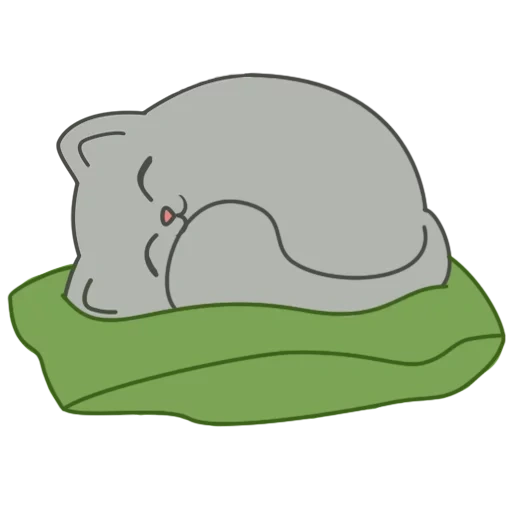 sleeping cat, little mu zi rabbit, sleeping animal, sleeping cat graphite, a sad curled-up cat