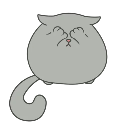 pushin, permeh, puxin cat, puxin cat, grey cat cartoon