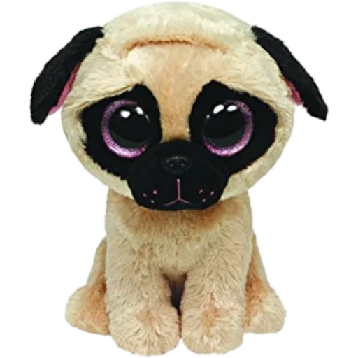 плюшевый мопс, beanie boo рейган, мягкая игрушка мопс, beanie babies pug 15 см, мягкая игрушка ty beanie boos лемур leeann 15 см