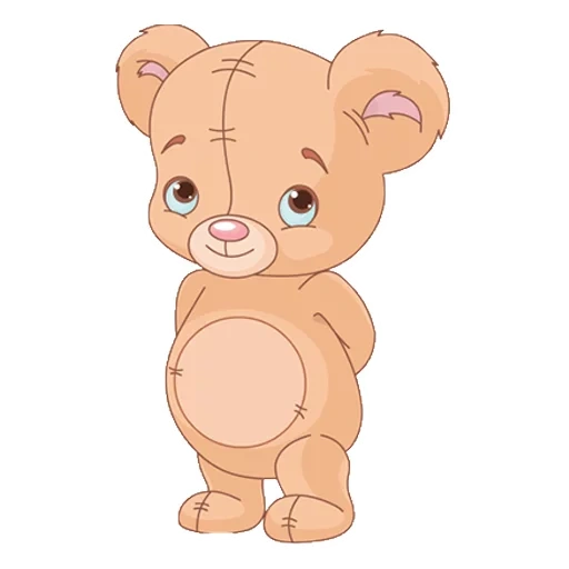 un jouet, mishka cartoons, cartoon bear cub, l'ours est assis un dessin animé, dessin d'un ours en peluche