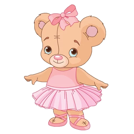 teddy bear, рисунок мишки, медвежонок мультяшный, мультяшный мишка платье, медвежонок платье вектор