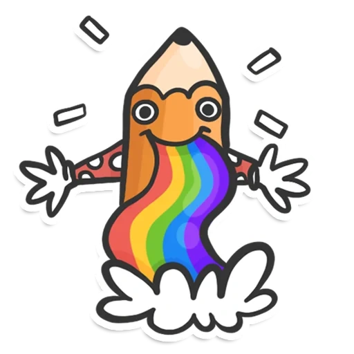 emoji, unicorn, dengan pensil
