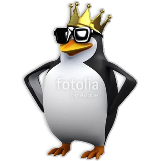 мем пингвин, пингвин короной