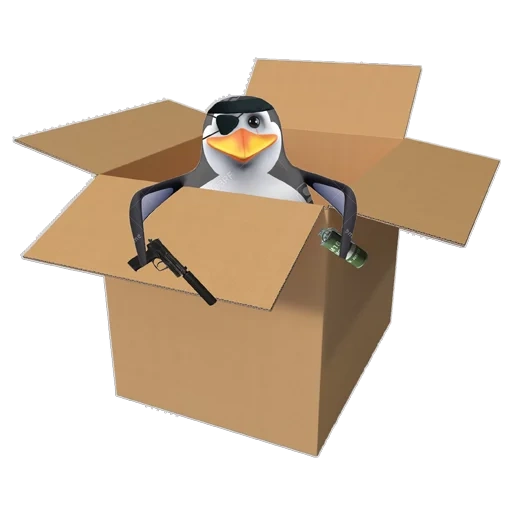 penguin, penguin 3d, tukang pos penguin, 3d penguin cube