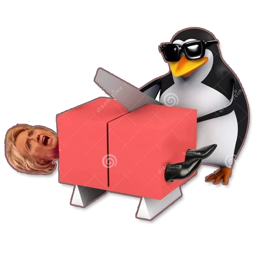 i pinguini, pinguino 3d, pinguino in scatola, custodia per pinguini, 3d penguin cube