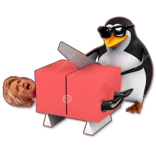 pinguin, penguin 3 d, penguin box, apotech papst, 3d pinguinwürfel