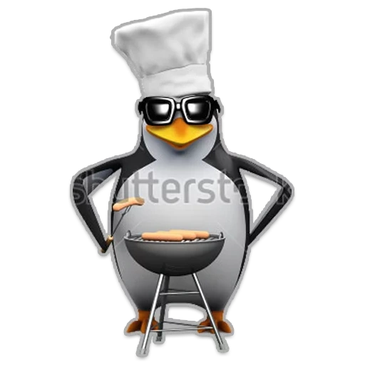 pinguim, pinguim, cook penguin, meme de pinguim 3d
