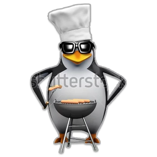 pingüino, pingüino, cocinero de pingüino, meme de pingüino 3d