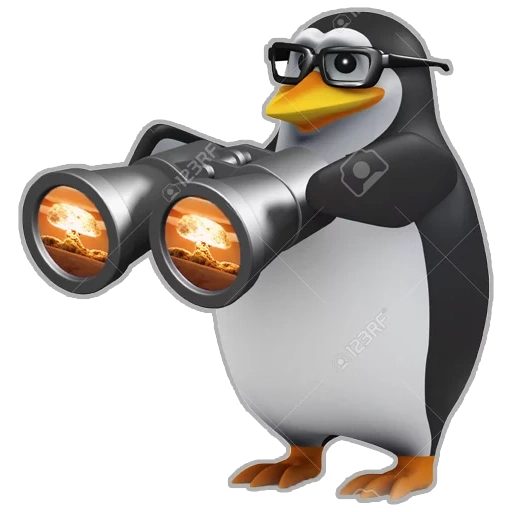 pinguin, penguin 3 d, 3d präsentationspenguine