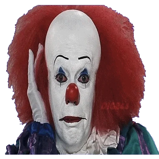 der clown ist es, clown faku, penniviz 1990, clown pennyiz, penniviz winkt seine hand