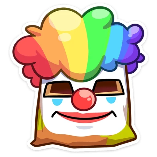 клоун, аниме, редкие, clown радуга