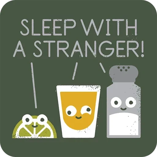 texto em inglês, cartoon engraçado de chá, dormir é para os fracos