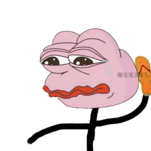 pepe, chico, pepe malvado, pepe enojado, meme rosa