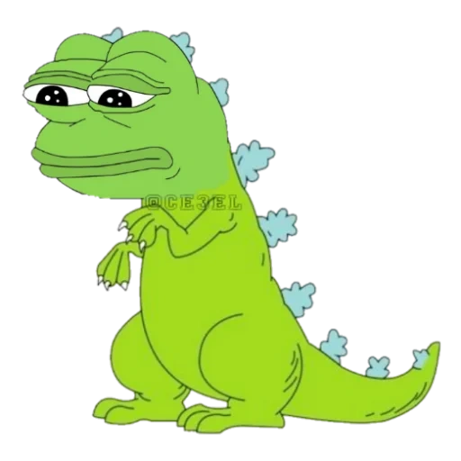 engraçado, reptar, dinossauro, dinossauro fofo, dinossauro verde