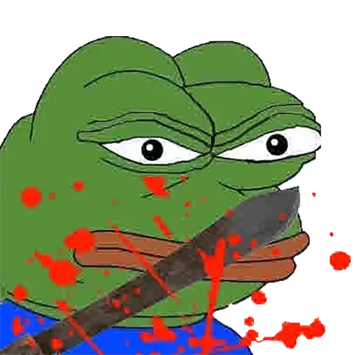 pepe, boy, pepe the frog, the frog with pepe with a knife, politically incorrect