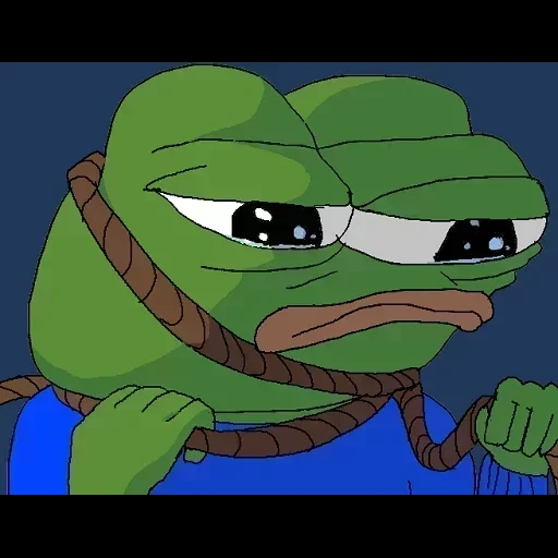 pepe frog, crapaud de pepe, pepe est triste, anon can we play game you have some snack anon