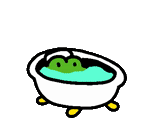 dessins kawaii, croquis de salle de bain douce, les dessins de grenouille sont mignons