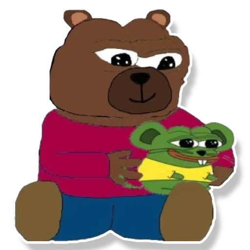 pepe bear, bear bobo, mem bobo bear, ay bobo mem, bane pepe