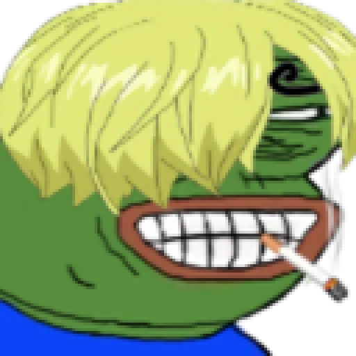 anime, ser emocionado, pepe se ríe, pepelaugh emote, discord de emoji de una pieza