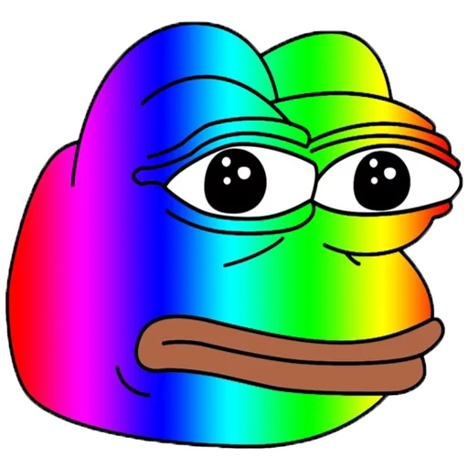 pepe frog rainbow, rainbow toad pepe, rainbow pepe frog, feliz pepe, pepe zhab