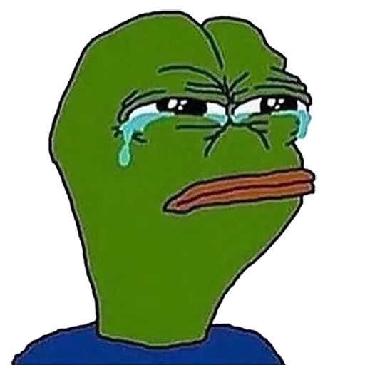 imagen, rana pepe, pepe está llorando, pepe llorando, rana pepe