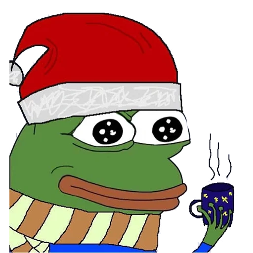 пепе санта, pepe christmas, новогодний пепе, лягушонок пепе новый год, новогодний пепе фотошопа