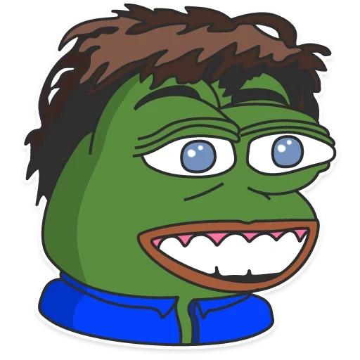 stickers, pepe smile, stickers pepe, fictional character, character