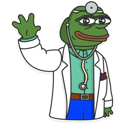 frog pepe scientist, frog pepe doctor, pepe doctor, pepe stickers, pepe