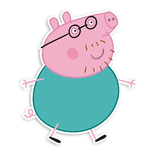 peppa pig, poppa pope fend, papa pippa pig, personnages de pig peppa, pig papa papa pig